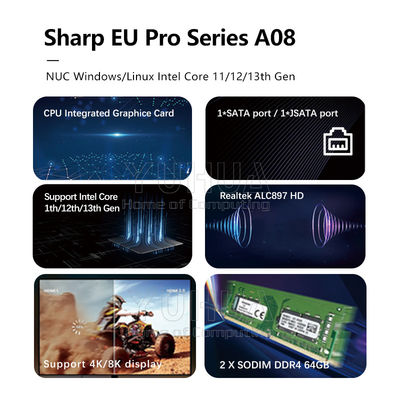 In-tel Standard Size OPS Computer For Interactive Flat Panel Support 8K Display OPS PC Module